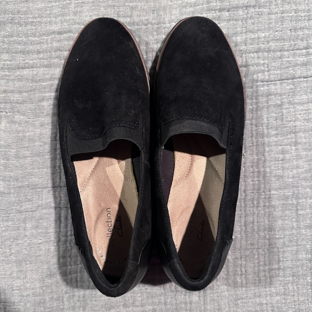Black Suede Slip-ons